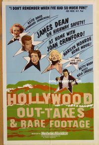 g565 HOLLYWOOD OUT-TAKES one-sheet movie poster '84 Dean, Marilyn Monroe