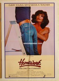 g567 HOMEWORK one-sheet movie poster '82 sexy teacher Joan Collins!