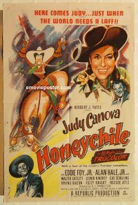g568 HONEYCHILE one-sheet movie poster '51 Judy Canova, Alan Hale Jr.