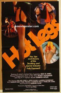 g577 HOT LEGS one-sheet movie poster '79 garter industry, sexploitation!