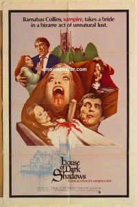 g582 HOUSE OF DARK SHADOWS style C one-sheet movie poster '70 horror!