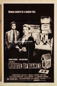 g583 HOUSE OF GAMES one-sheet movie poster '87 Crouse, Mantegna, gambling!