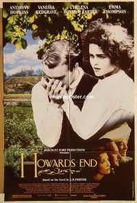 g594 HOWARDS END one-sheet movie poster '92 Vanessa Redgrave, Bonham Carter