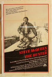 g603 HUNTER int'l one-sheet movie poster '80 Steve McQueen, Wallach