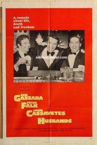 g605 HUSBANDS one-sheet movie poster '70 Ben Gazzara, Falk, Cassavetes