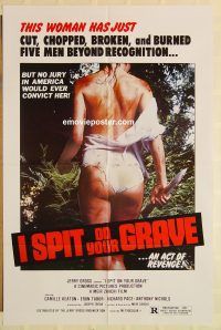 g611 I SPIT ON YOUR GRAVE one-sheet movie poster '78 revenge!