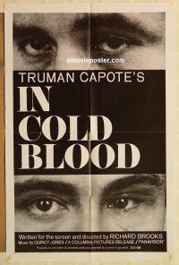 g616 IN COLD BLOOD one-sheet movie poster '68 Robert Blake, Scott Wilson