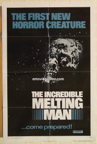 g619 INCREDIBLE MELTING MAN one-sheet movie poster '77 AIP horror!