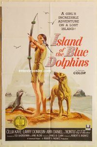 g632 ISLAND OF THE BLUE DOLPHINS one-sheet movie poster '64 Celia Kaye