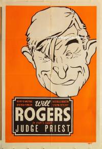 g008 JUDGE PRIEST Leader Press one-sheet movie poster '34 Will Rogers