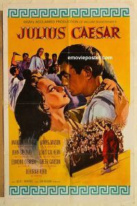 g652 JULIUS CAESAR one-sheet movie poster R69 Marlon Brando, James Mason