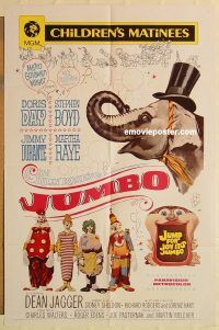 g654 JUMBO one-sheet movie poster R70 Doris Day, Jimmy Durante, circus!