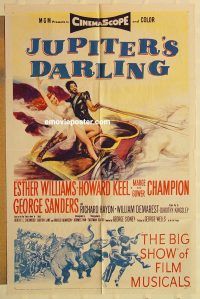 g658 JUPITER'S DARLING one-sheet movie poster '55 Esther Williams