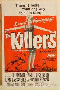 g666 KILLERS one-sheet movie poster '64 sexy Angie Dickinson!