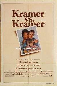 g677 KRAMER VS KRAMER one-sheet movie poster '79 Hoffman, Streep