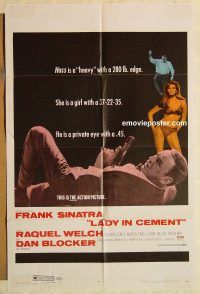 g680 LADY IN CEMENT one-sheet movie poster '68 Frank Sinatra, Welch