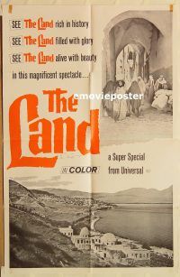 g681 LAND one-sheet movie poster '50s Holy Jerusalem!