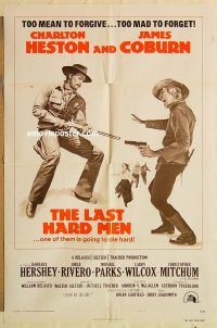 g684 LAST HARD MEN style B one-sheet movie poster '76 Charlton Heston