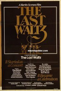 g693 LAST WALTZ one-sheet movie poster '78 Martin Scorsese, rock & roll!