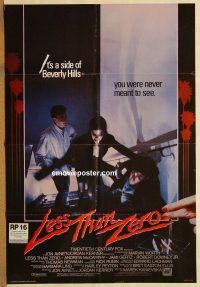 g701 LESS THAN ZERO int'l one-sheet movie poster '87 McCarthy, Downey Jr.