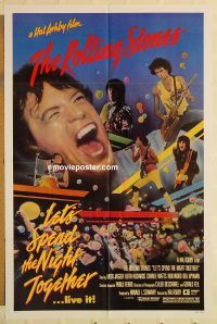 g704 LET'S SPEND THE NIGHT TOGETHER one-sheet movie poster '83 Mick Jagger