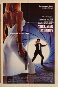 g715 LIVING DAYLIGHTS one-sheet movie poster '86 Tim Dalton as James Bond