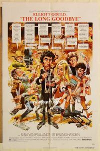 g717 LONG GOODBYE style C one-sheet movie poster '73 Gould, Jack Davis art!