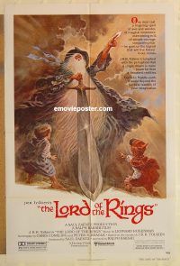 g720 LORD OF THE RINGS one-sheet movie poster '78 JRR Tolkien, Bakshi