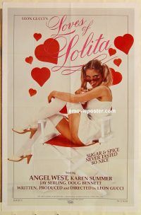 g729 LOVES OF LOLITA one-sheet movie poster '84 sexy sugar & spice!
