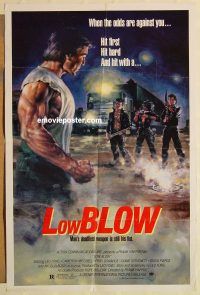 g730 LOW BLOW one-sheet movie poster '86 Leo Fong, Cameron Mitchell