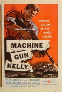 g737 MACHINE GUN KELLY one-sheet movie poster '58 Charles Bronson, AIP