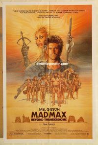 g743 MAD MAX BEYOND THUNDERDOME one-sheet movie poster '85 Mel Gibson