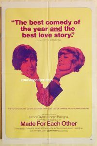 g744 MADE FOR EACH OTHER one-sheet movie poster '71 Renee Taylor