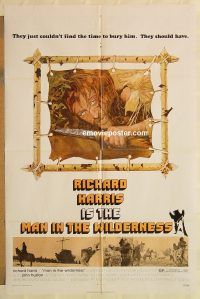 g749 MAN IN THE WILDERNESS one-sheet movie poster '71 Richard Harris