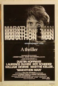 g759 MARATHON MAN int'l one-sheet movie poster '76 Dustin Hoffman, Olivier