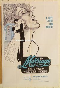 g764 MARRIAGE & THE OTHER 4-LETTER WORD one-sheet movie poster '74 sexy!