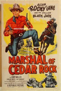 g766 MARSHAL OF CEDAR ROCK one-sheet movie poster '53 Allan Rocky Lane