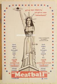 g775 MEATBALL one-sheet movie poster '78 sexploitation, Harry Reems