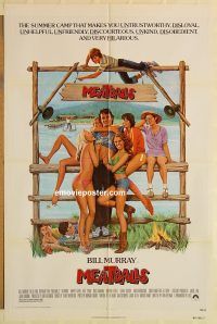 g776 MEATBALLS one-sheet movie poster '79 Bill Murray, Ivan Reitman