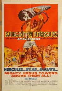 g785 MIGHTY URSUS one-sheet movie poster '62 sword and sandal!