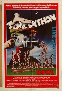 g790 MONTY PYTHON LIVE AT THE HOLLYWOOD BOWL one-sheet movie poster '82