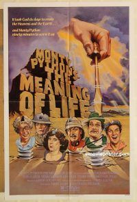 g791 MONTY PYTHON'S THE MEANING OF LIFE one-sheet movie poster '83