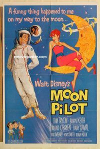 g792 MOON PILOT one-sheet movie poster '62 Walt Disney, Tom Tryon, Keith