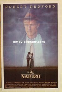 g818 NATURAL one-sheet movie poster '84 Robert Redford, baseball!