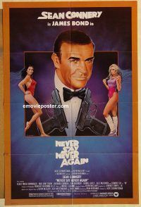 g827 NEVER SAY NEVER AGAIN 1sh movie poster '83 Sean Connery, Bond