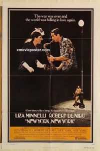 g832 NEW YORK NEW YORK style B one-sheet movie poster '77 Robert De Niro