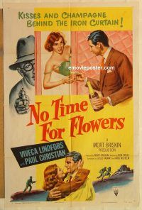 g843 NO TIME FOR FLOWERS one-sheet movie poster '53 Viveca Lindfors