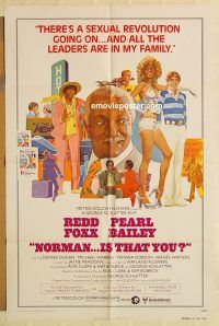 g845 NORMAN IS THAT YOU one-sheet movie poster '76 Redd Foxx, Bailey