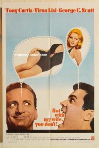 g847 NOT WITH MY WIFE YOU DON'T one-sheet movie poster '66 Curtis, Lisi