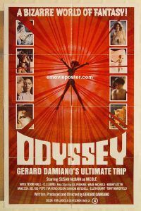 g851 ODYSSEY one-sheet movie poster '77 Gerard Damiano, sexploitation!
